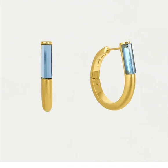 Signature Revival Gemstone Small Hoops - Picture 2 of 5